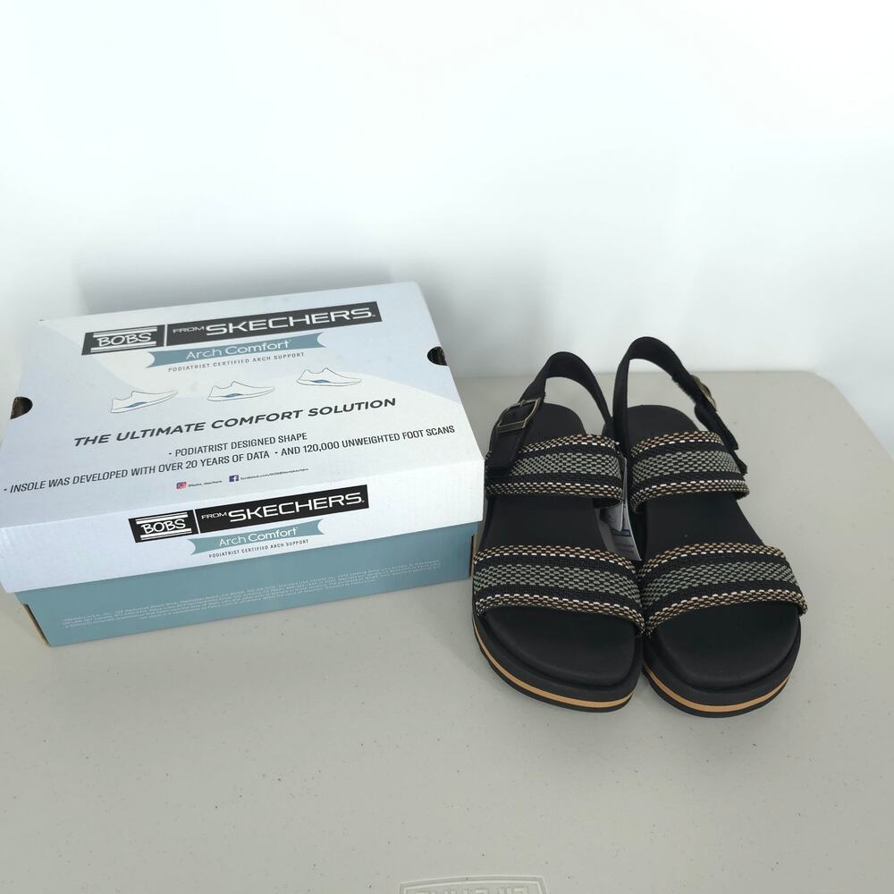 Skechers BOBS Arch Comfort Beach Breeze Sandals Size 7 NWT